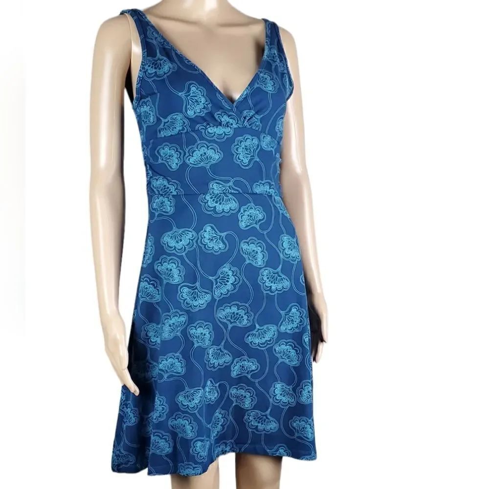 Patagonia Blue Floral Organic Tank Dress